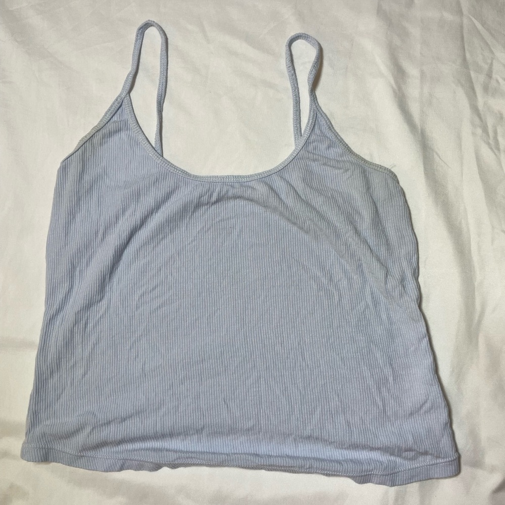 Light Blue seamless crop top